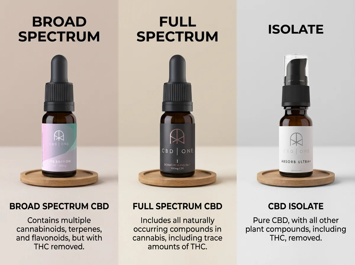 broad spectrum vs full spectrum vs isolate