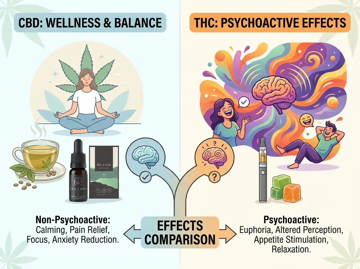 CBD vs THC quick summary