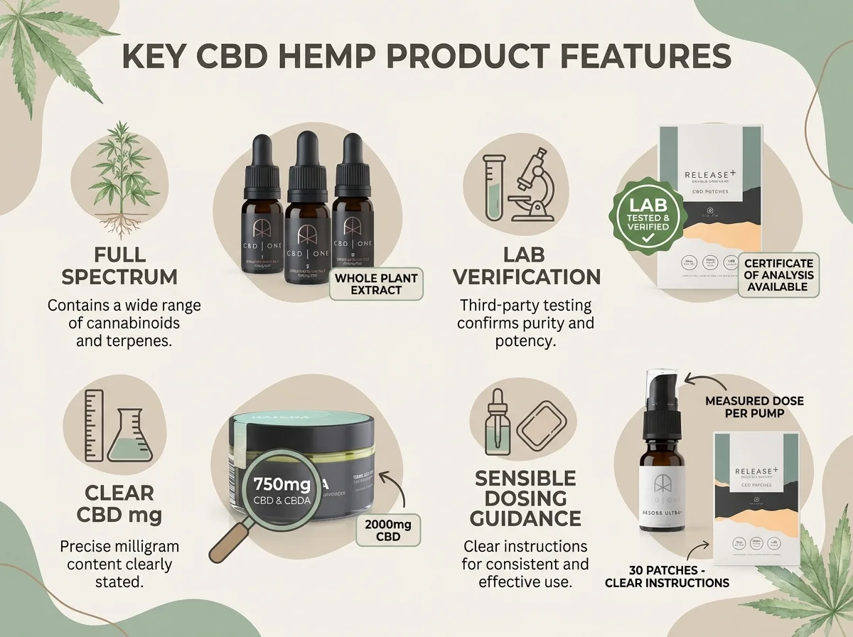 key features of cbd hemp products