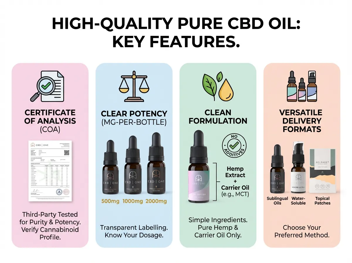 key features of pure cbd oil