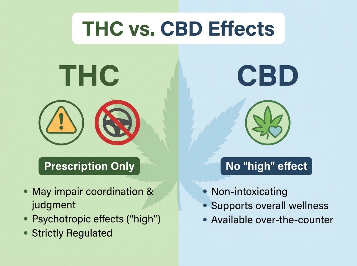 THC content and feeling effects