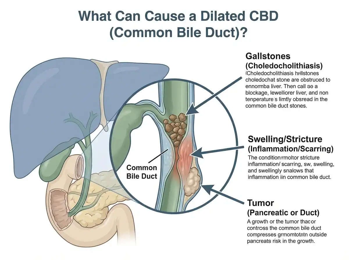 what can cause a dilated cbd